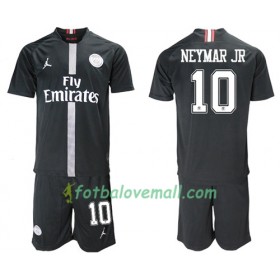 Levné Paris Saint Germain Neymar Jr 10 Jodan Černá Dětské Alternativní Fotbalové dresy 2018-2019 Krátký Rukáv